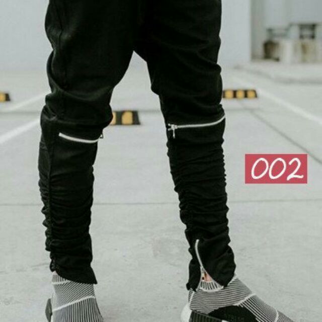 Quần jogger khoá zip nam nữ