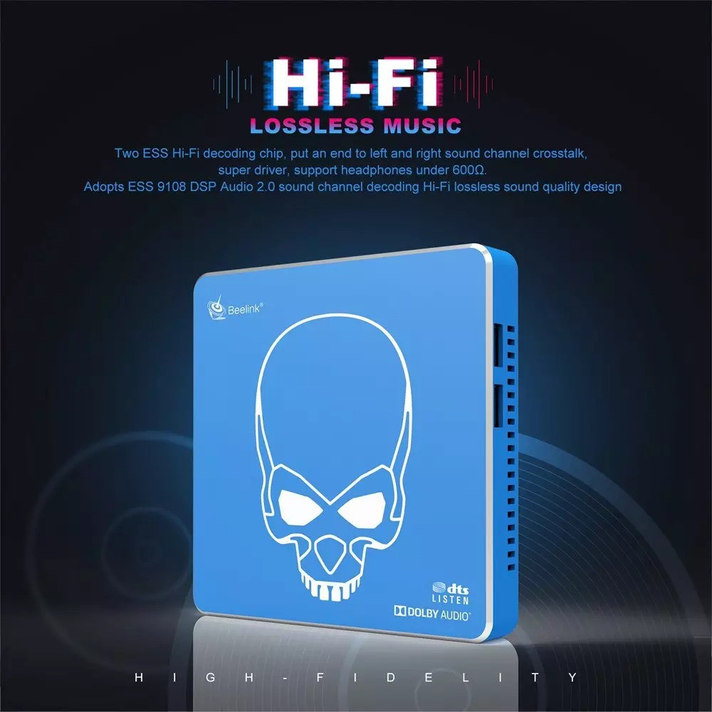 TV Box Beelink GT King Pro Hi-Fi Lossless Sound 4K TV Box with Dolby Audio DTS Listen,Amlogic S922X-H 4GB RAM 64GB ROM