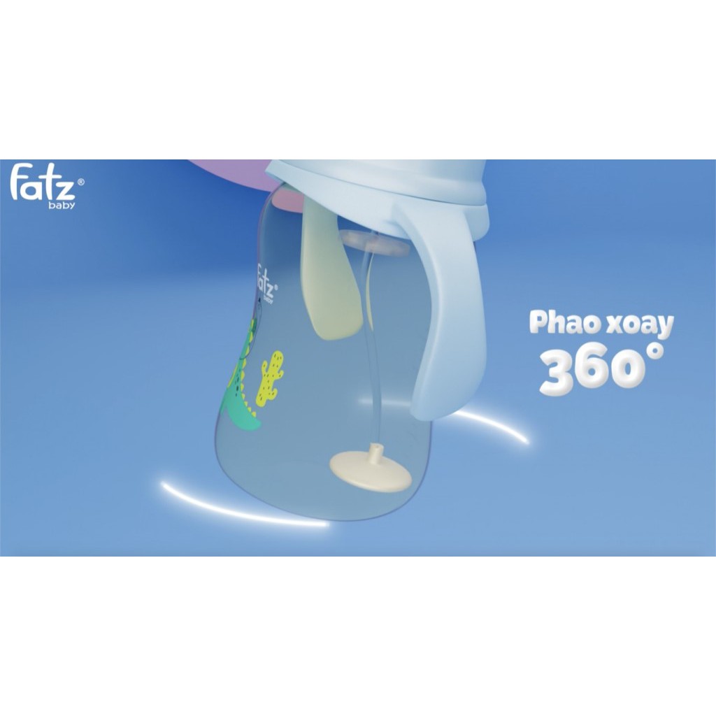 Bình tập uống nước Tritan chống đổ 2 tay cầm với phao 360 độ 250ml Fatz Fatzbaby FB0250N, FB0250NX, FB0250NH