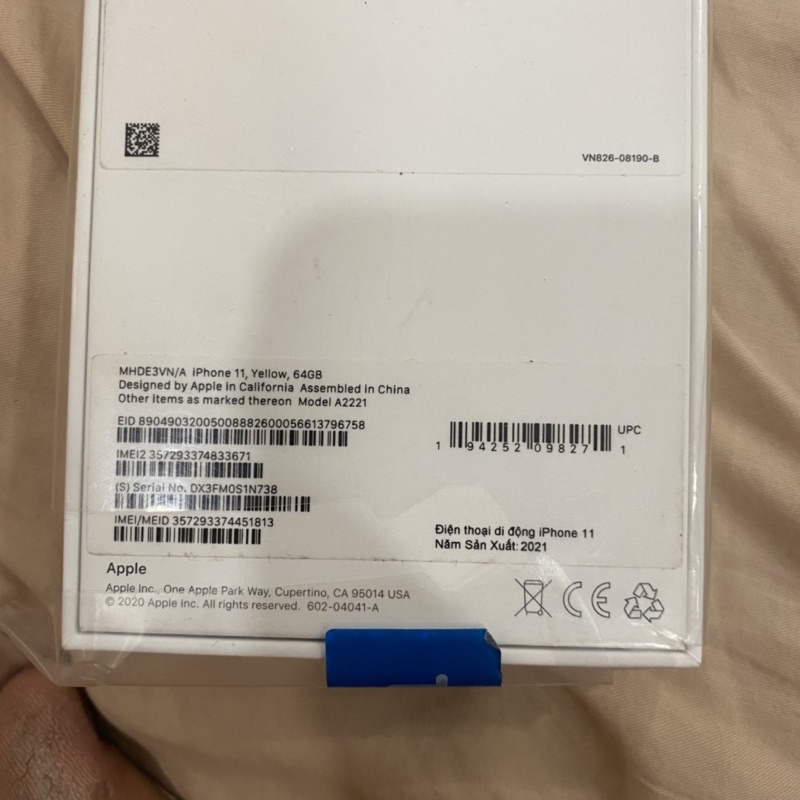 Điện Thoại iPhone 11 64GB  - Vàng-New