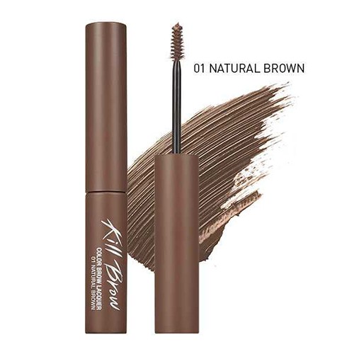 Chuốt mày Mascara CLIO Kill Brow Color Brow Lacouer 01 Natural Brown, 02 Light Brown