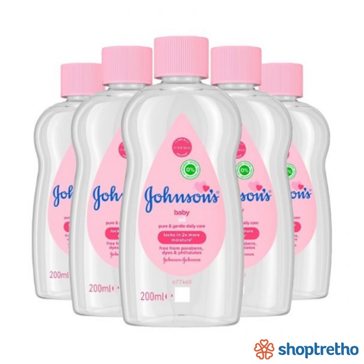 Dầu massage và dưỡng ẩm oil Johnson's baby 200ml