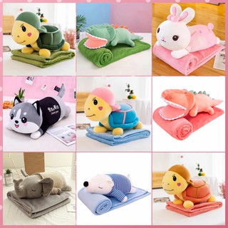 Bộ Chăn Gối Văn Phòng❤️Ảnh Thật❤️ Rùa, Thỏ, Kỳ Lân, Sư Tử, Gấu