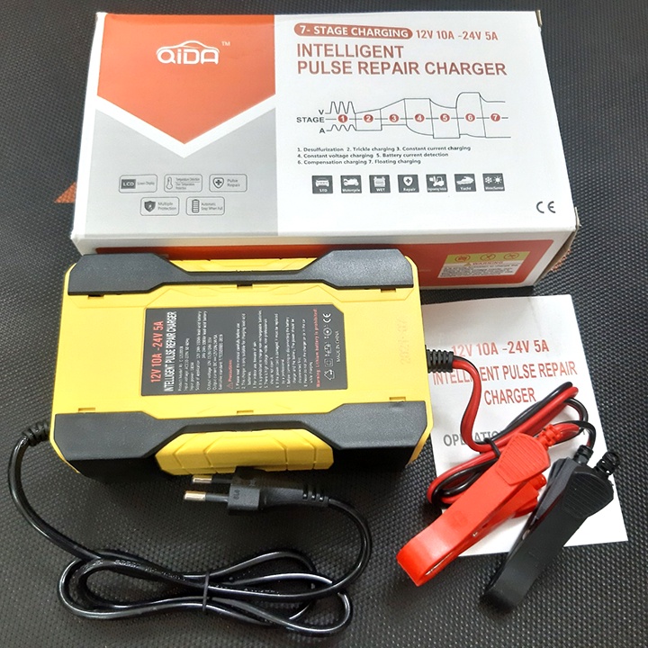 Bộ sạc bình ắc quy 12V 6Ah - 150Ah 24V 6Ah - 100Ah Tianye tự ngắt khi đầy bảo dưỡng phục hồi ắc quy bằng khử sunfat