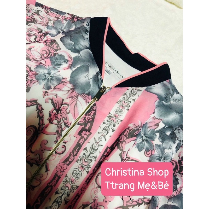 Đầm Sandara Darren Chất Voan Phối Dây Kéo Hoạ Tiết Sang Trọng | BigBuy360 - bigbuy360.vn