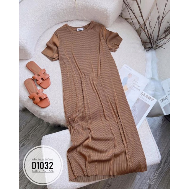 Đầm suông big size thun gân siêu đẹp từ 60kg-90kg