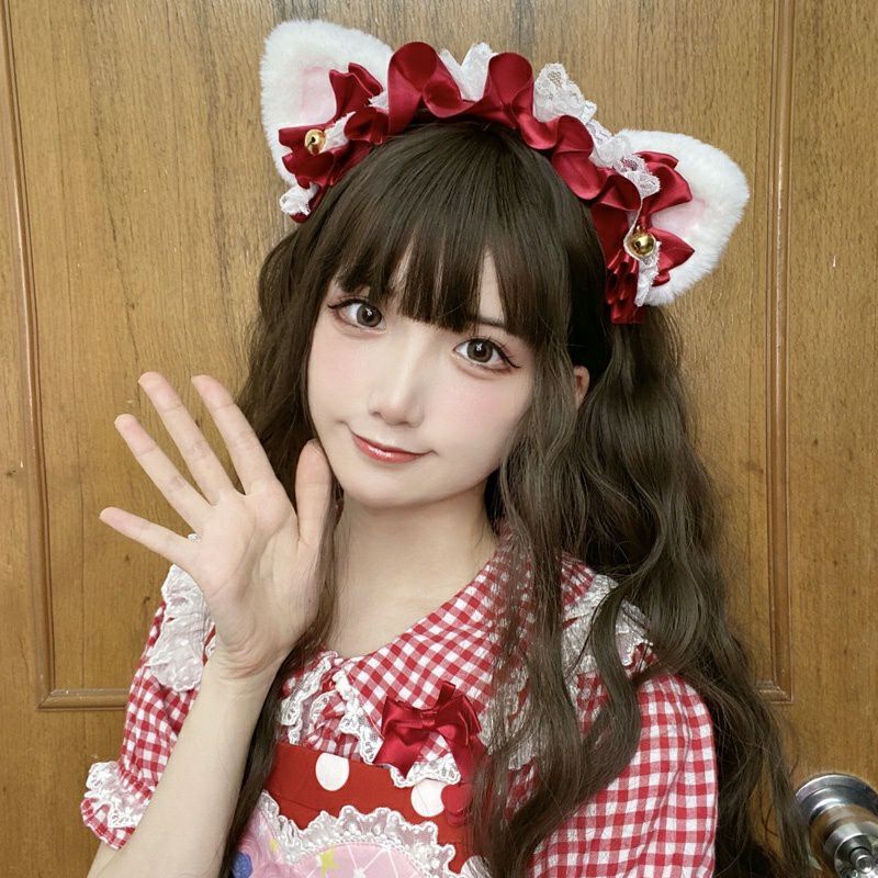 Băng Đô Lolita Nơ Tai Mèo Lục Lạc