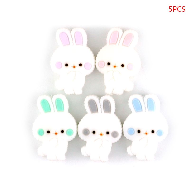 Bộ 5 Hạt Silicone Mini Phụ Kiện Chăm Sóc Răng Miệng Cho Bé Sơ Sinh