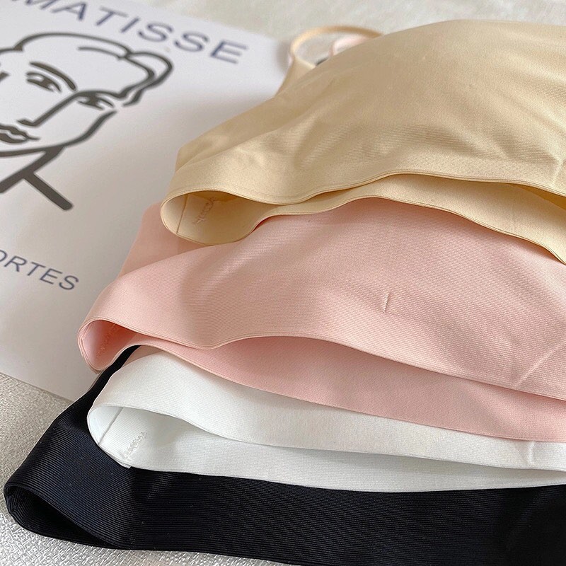 Áo lót nữ hai dây, không gọng,chất liệu vải silk lạnh co giãn và co giãn tốt, thoáng mát, thoải mái thích hợp cho mùa hè | BigBuy360 - bigbuy360.vn