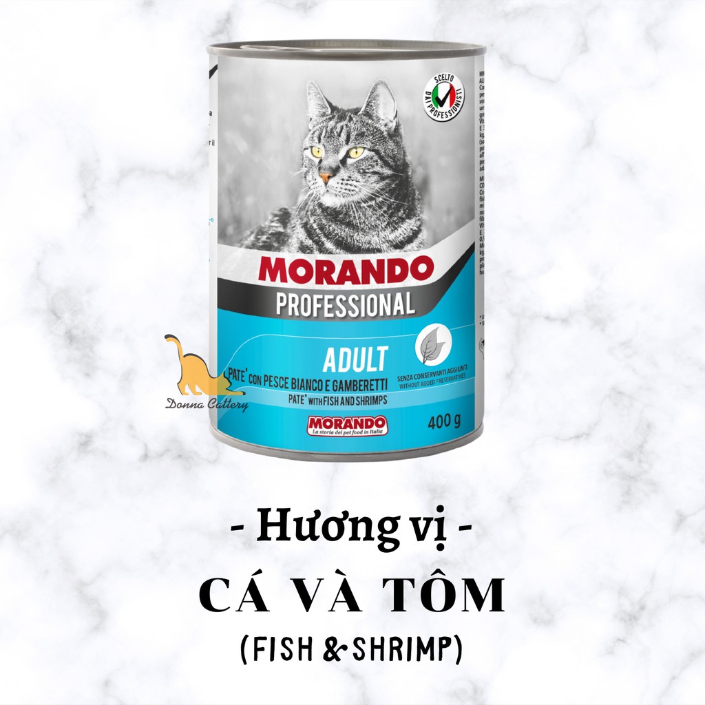 [Mã PET50K giảm Giảm 10% - Tối đa 50K đơn từ 250K] PATE LON MORANDO PROFESSIONAL MỚI 400G