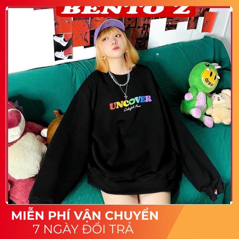 Áo Sweater nam nữ chất nỉ ngoại mềm mịn from rộng unisex ovesize đến 68kg mặc vừa in chữ Uncover phong cách Hàn BTZ 123
