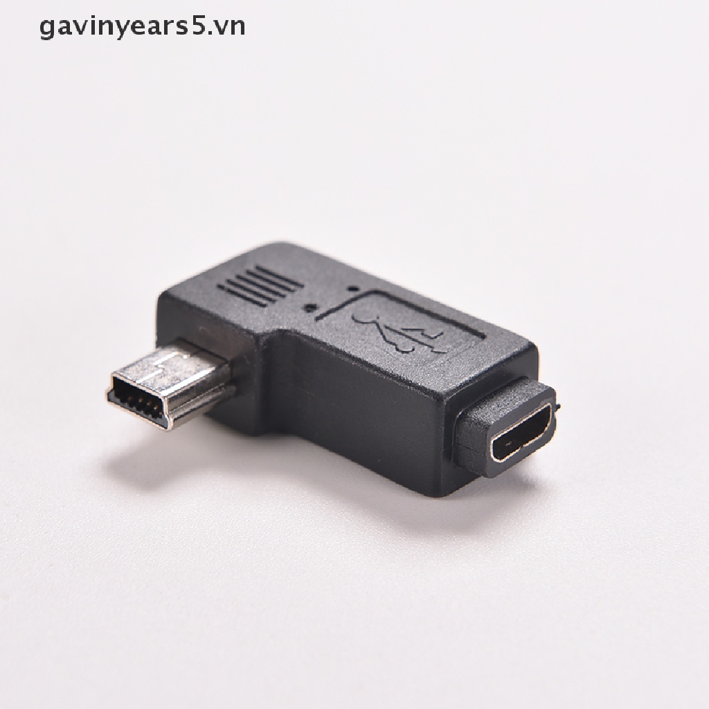 Đầu Chuyển Đổi Micro USB 5Pin Sang Mini 5Pin Góc 90 Độ Chuyên Dụng Chất Lượng Cao