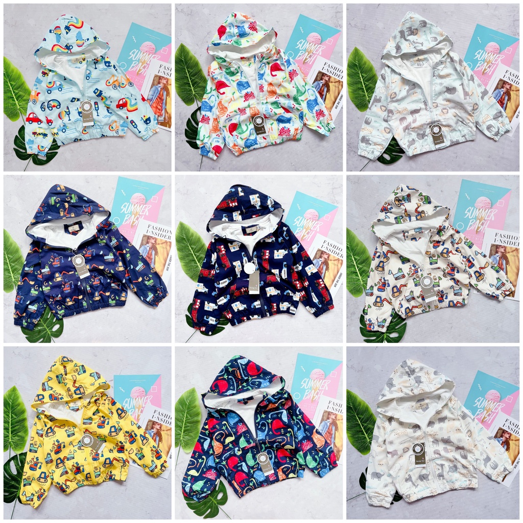ÁO KHOÁC DÙ BÉ TRAI 2 LỚP CHỐNG NƯỚC NHẸ