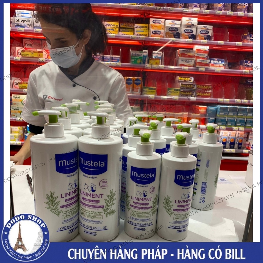 Dung dịch vệ sinh thay bỉm Liniment của Mustela 750ml_Dodoshop.com.vn