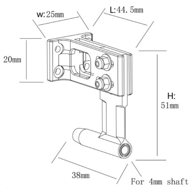Ụ chân vịt 4mm cho tàu mô hình RC Boat