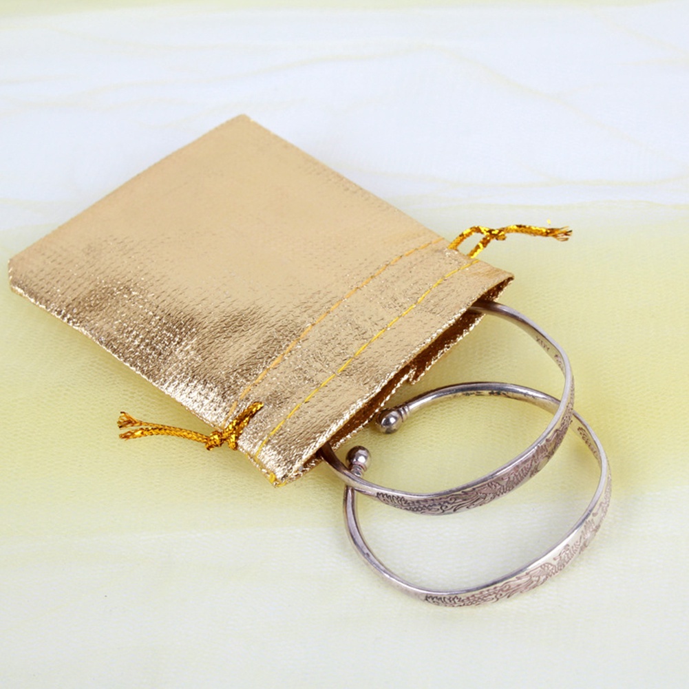 Túi dây rút đựng trang sức màu trơn sang trọng