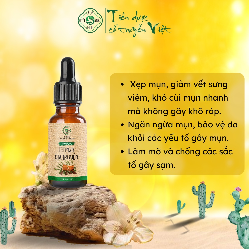 Combo Sữa Rửa Mặt - Serum - Chấm Mụn Kỳ Hoa - Dành Cho Da Dầu Mụn, Đánh Bay Mụn Đầu Đen, Mụn Ẩn, Mụn Mủ Cấp Tốc, Hiệu Qu