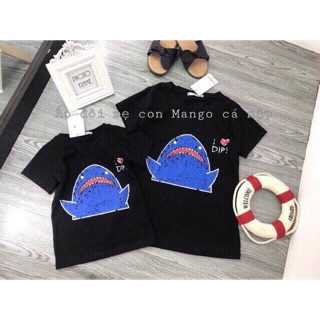 Set áo mẹ con cá mập