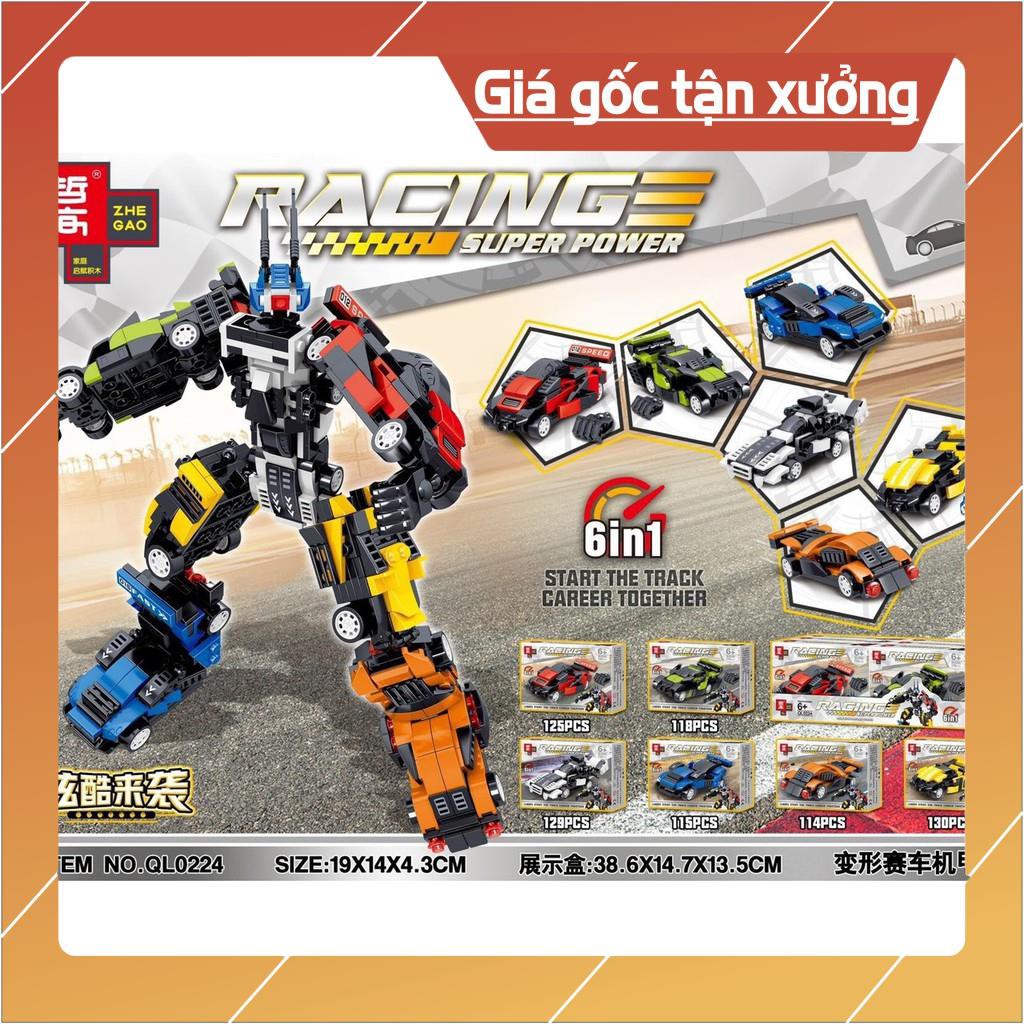 Đồ chơi lego xếp hình ô tô biến hình robot QL0224 }