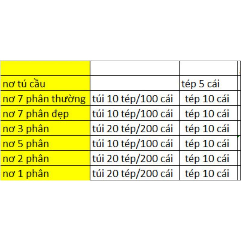 Nơ zut 2cm 4k/1 tép 10 cái
