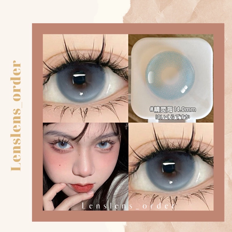 Lens Mắt Kính Áp Tròng Ocean Blue Hiệu Ứng Filter Đủ Độ Cận