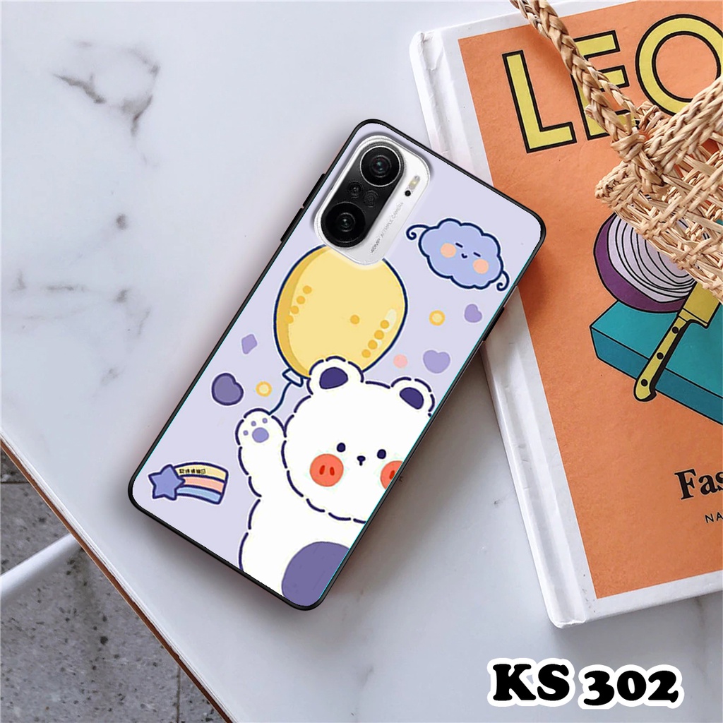 Ốp lưng Xiaomi Redmi K40 - Redmi K40 Gaming - Mi 11X - Ốp in hình gấu &amp; thỏ đang yêu - lưng nhám viền TPU cao cấp