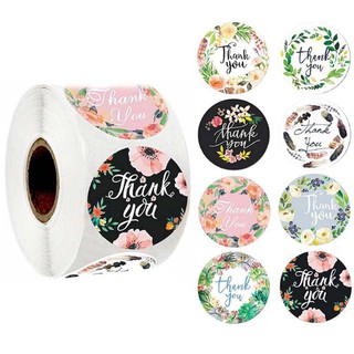 Cuộn 500 miếng dán chữ Thank You đẹp với 8 thiết kế