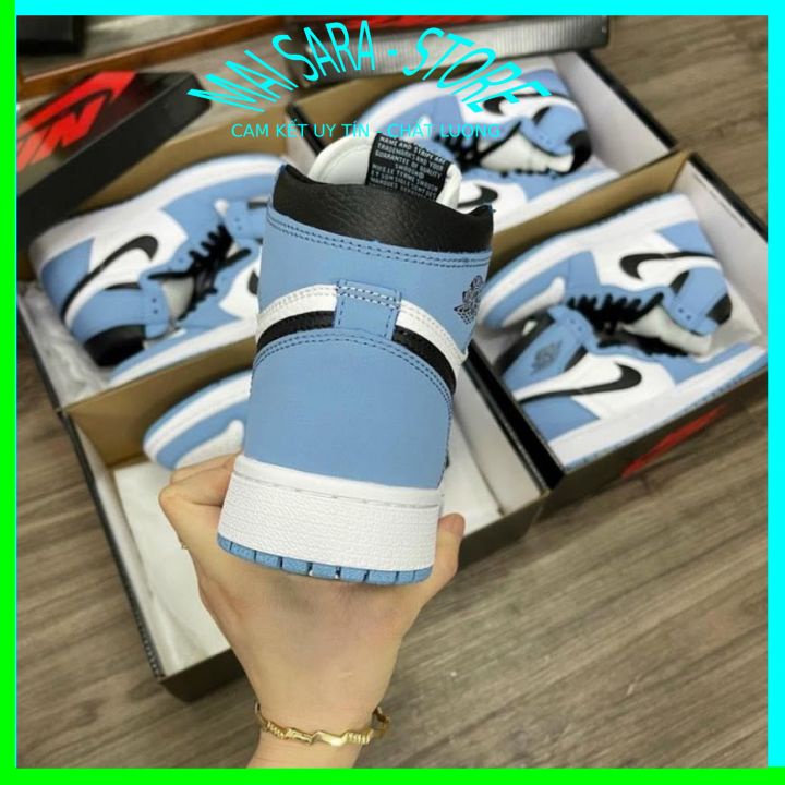 Giày jd cổ cao xanh blu, giày thể thao jd cao cổ xanh dương full phụ kiện hàng cao cấp, full size 36-43/Maisara stor