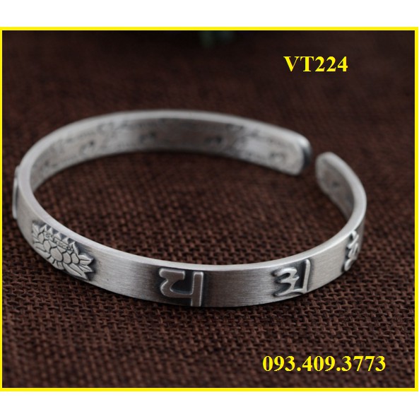 VÒNG TAY KHẮC THẦN CHÚ OM MANI PADME HUM - VT224