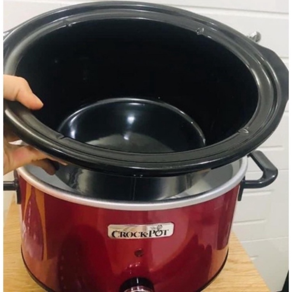 Nồi nấu chậm CROCK POT đỏ 3.5L - Nồi hầm chậm