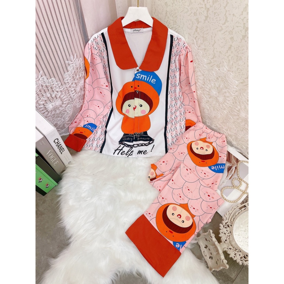Pijama tay dài satin, mango, tơ tằm | BigBuy360 - bigbuy360.vn