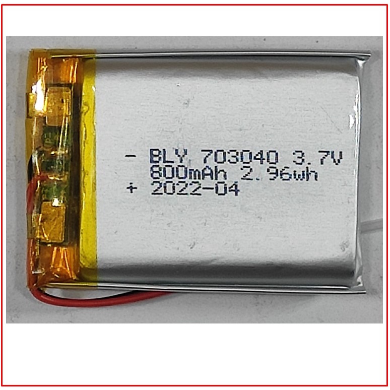 Pin Sạc Lithium 703040 3.7V  Dung lượng 800 mAh