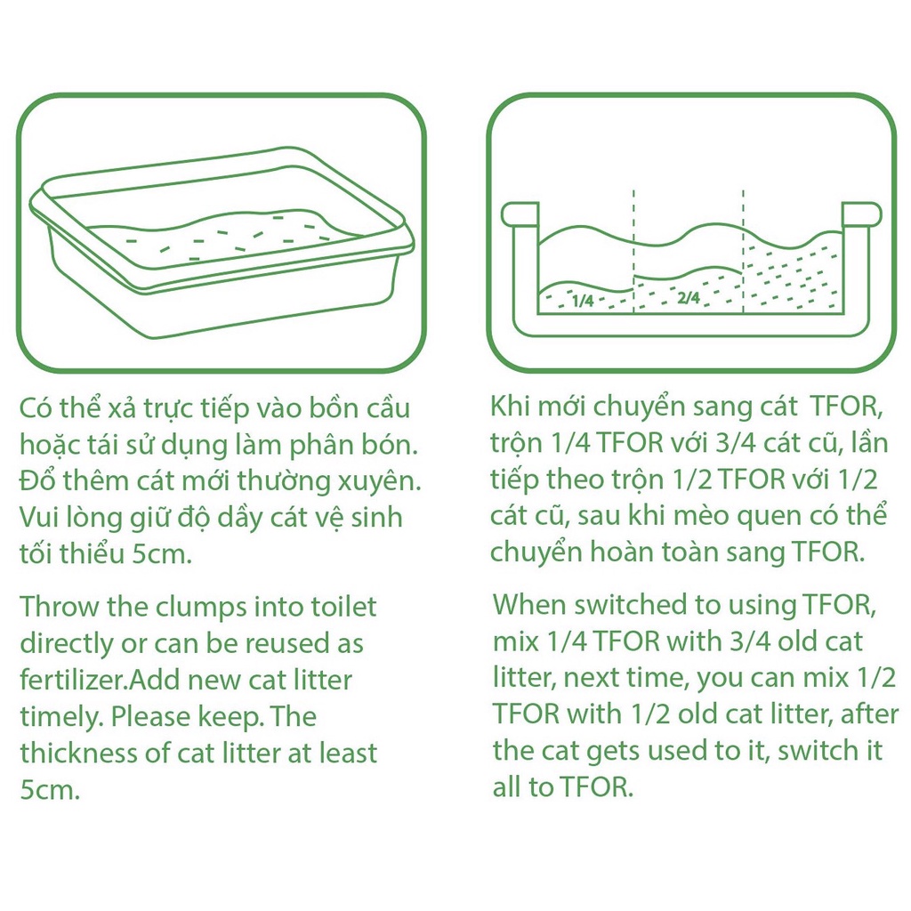 Cát vệ sinh đậu phụ TOFU cho mèo TFOR 6L