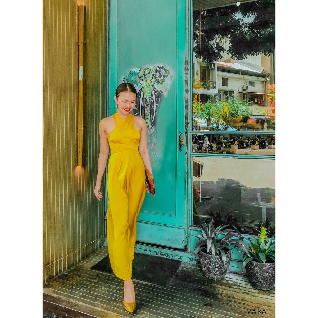 Đầm maxi lụa satin thiết kế Maika dress - đầm đi tiệc thiết kế | BigBuy360 - bigbuy360.vn