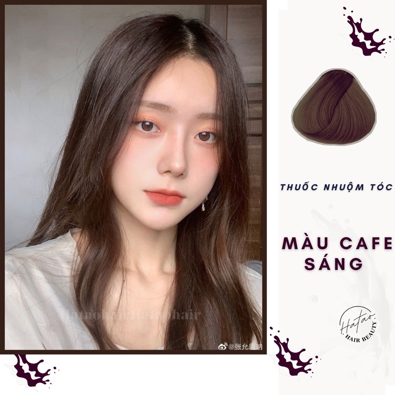 Thuốc nhuộm tóc màu Cafe Sáng(không tẩy) kèm trợ nhuộm 100ml