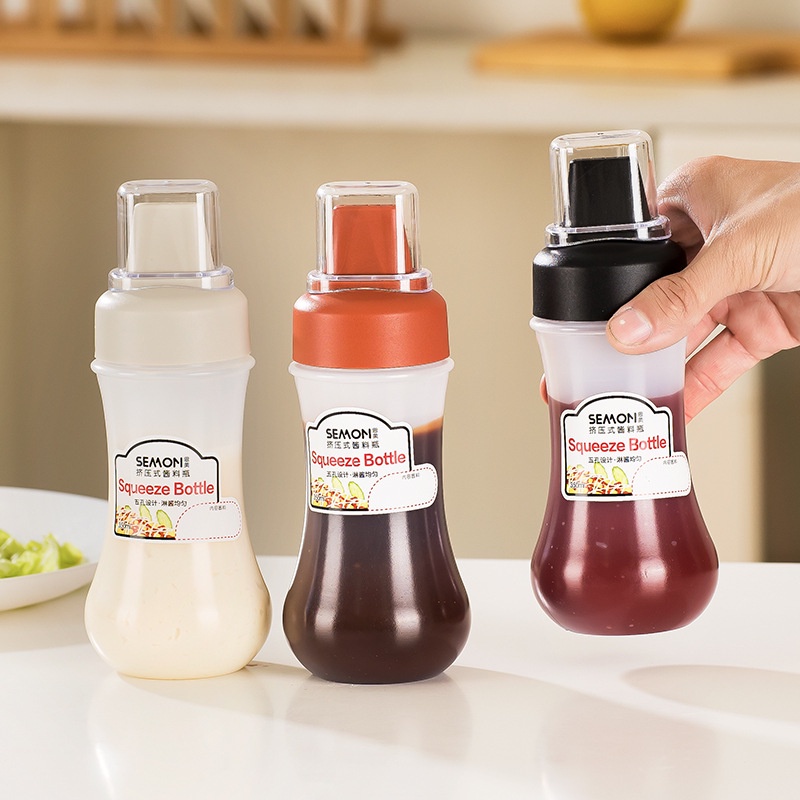 Chai Bóp Rỗng Đựng Gia Vị 5 Lỗ 350ml