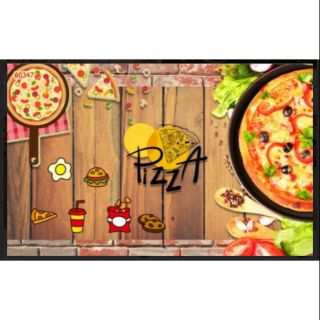 Tranh 3D dán quán ăn vặt trang trí quán