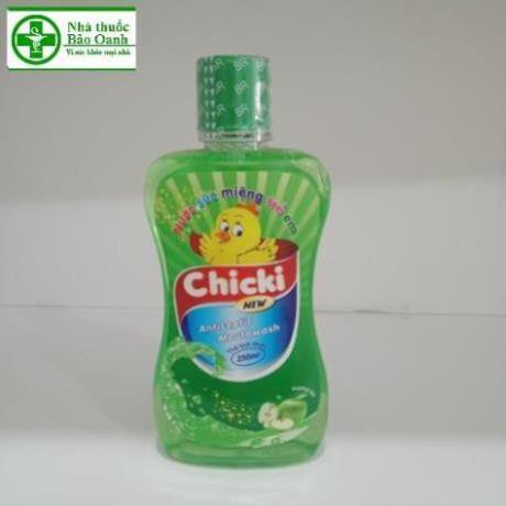 Nước súc miệng trẻ em chicki 250ml