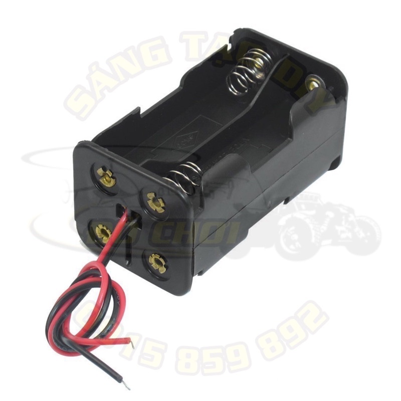 Đế lò xo gắn pin AA 1.2V-1.5V có 1/2/3/4 khe cắm. Khay đựng nối tiếp pin AA có sẵn dây nối 1cell - 2cell - 3cell - 4cell
