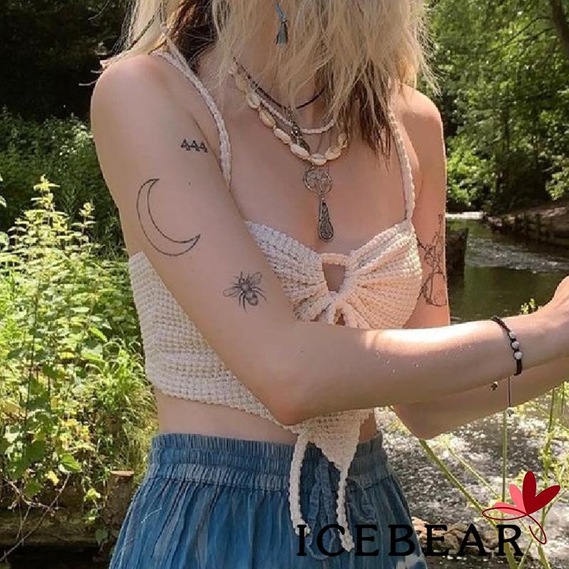 Áo Hai Dây Dệt Kim Màu Trơn Thời Trang Mùa Hè Cho Nữ