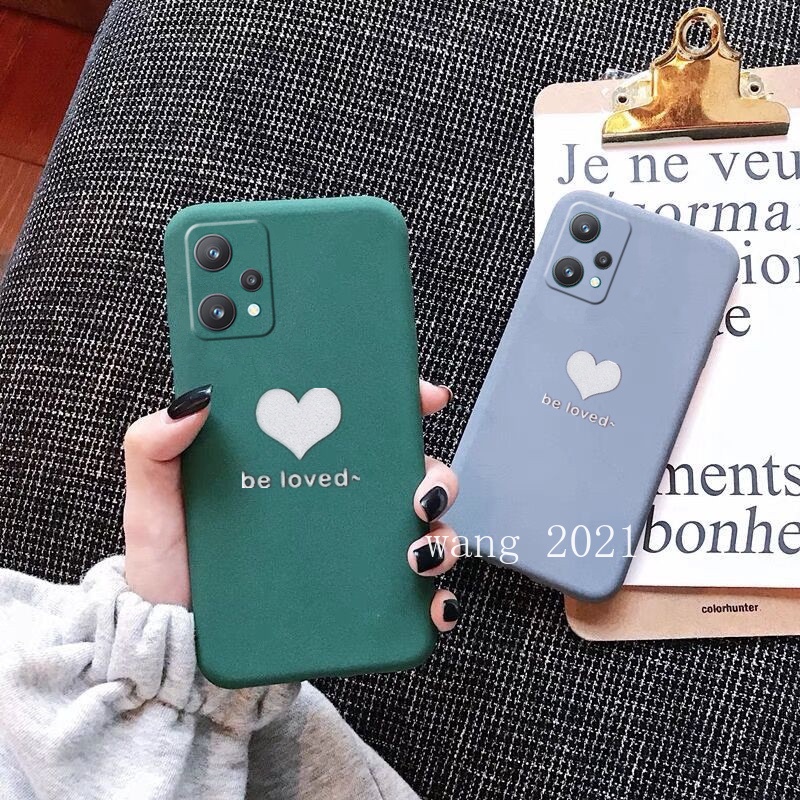 Ốp điện thoại mềm hình trái tim bảo vệ toàn diện dành cho Realme C35 / 9 Pro + / 9Pro