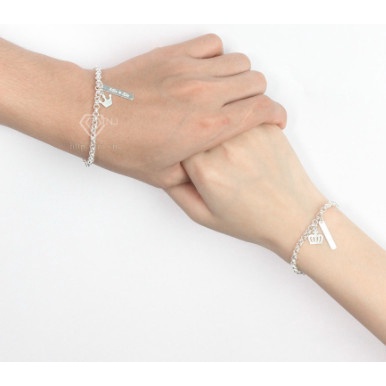 Lắc tay Bạc nam,nữ được thiết kế khắc tên theo yêu cầu Bảo Tín Mạnh Hải