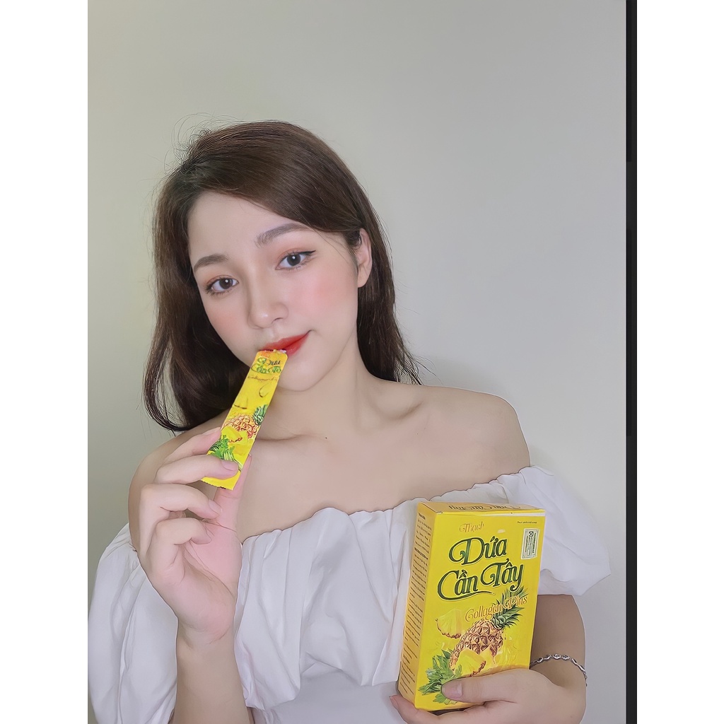 Thạch dứa cần tây Collagen giảm cân cấp tốc an toàn detox đẹp da