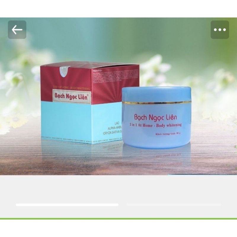Kem Body Bạch Ngọc Liên Xanh 90g.Kem dưỡng trắng da toàn thân