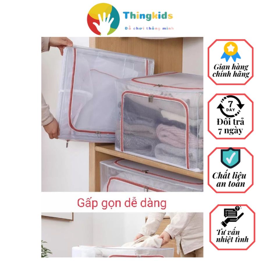 Túi Đựng Chăn Màn Quần Áo Khung Sắt họa tiết ngẫu nhiên / trong suốt - Thingkids