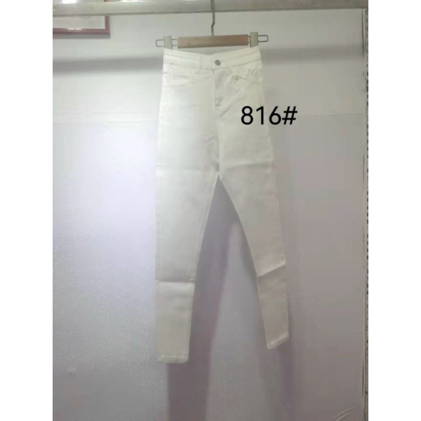 Quần tregging trắng trơn hàng QC