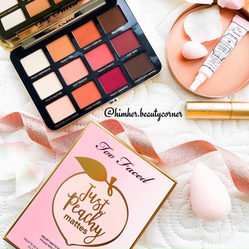 Bảng phấn mắt TOO FACED Just Peachy Velvet Mattes Eyeshadow Palette