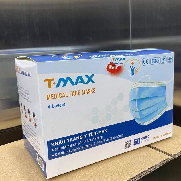 Hộp 50 cái Khẩu trang y tế 4 lớp chuẩn Hàng Công Ty TMAX - Linggii | BigBuy360 - bigbuy360.vn