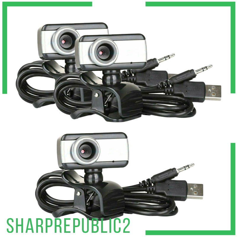 Set 3 Webcam Kỹ Thuật Số Sharprepublic2 Hd Usb 2.0 Có Thể Xoay Được Cho Pc Laptop | BigBuy360 - bigbuy360.vn