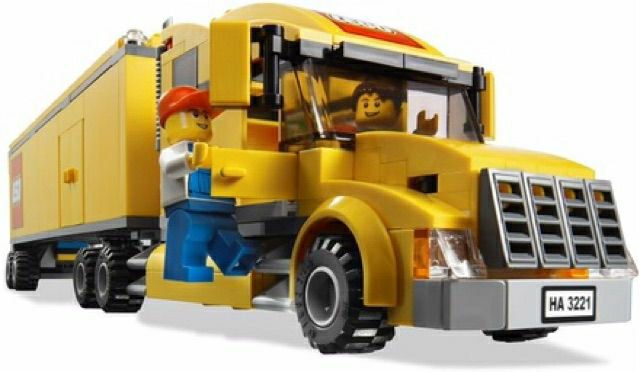 Xả hàng - Lắp ráp kiểu lego city - cities 02036 xe công chở hàng